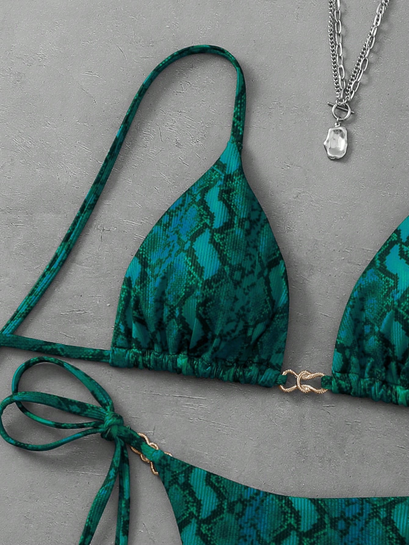 19494 1a-025 Bikini Triangilar Serpiente 2 Pzas