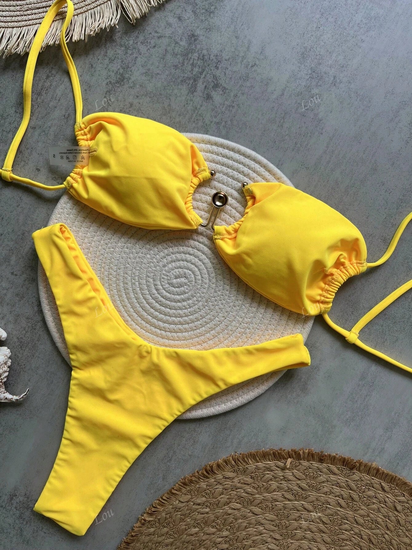 19715 ID-218 Bikini Anudado Metalico 2 Pzas