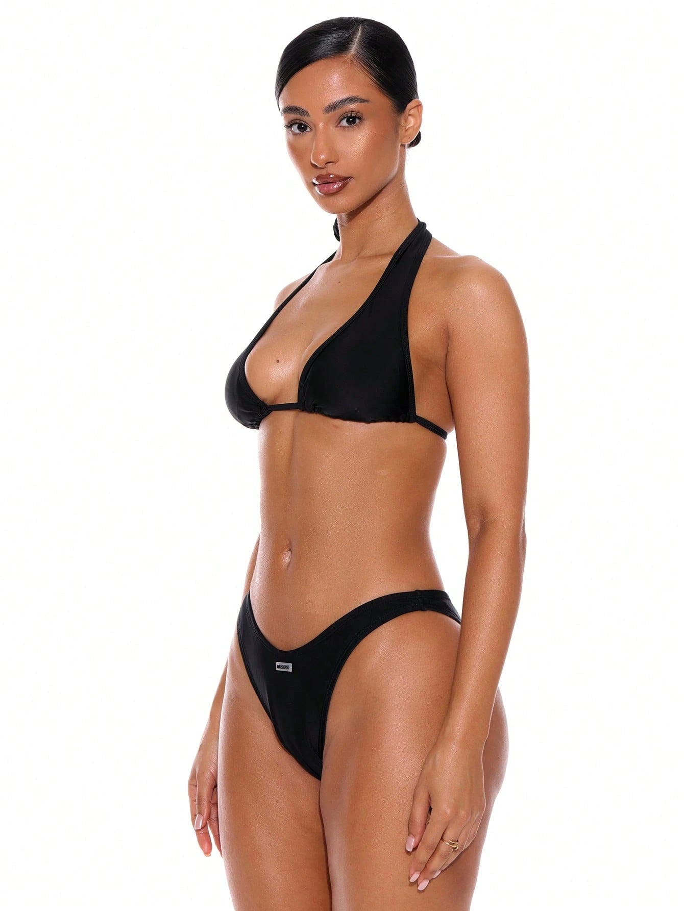 19950 1a-018 bikini con estampado de musera de pierna alta para verano 2Pzs