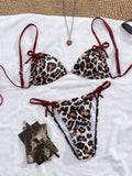 19522 1a-028 Bikini Triangular Leopardo 2 Pzas