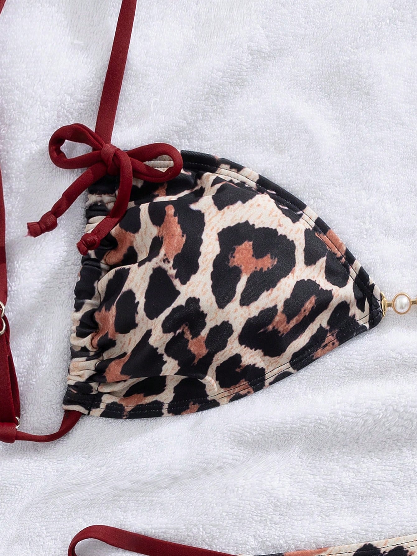 19522 1a-028 Bikini Triangular Leopardo 2 Pzas