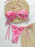 19951 1a-009 Conjunto de traje de baño con volantes 2Pzs