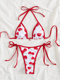 19711 ID-218 Bikini Diseño Cereza 2 Pzas