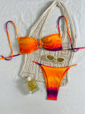 19911 1a-082 Conjunto de Bikini Sexy con Estampado Degradado 2Pzs