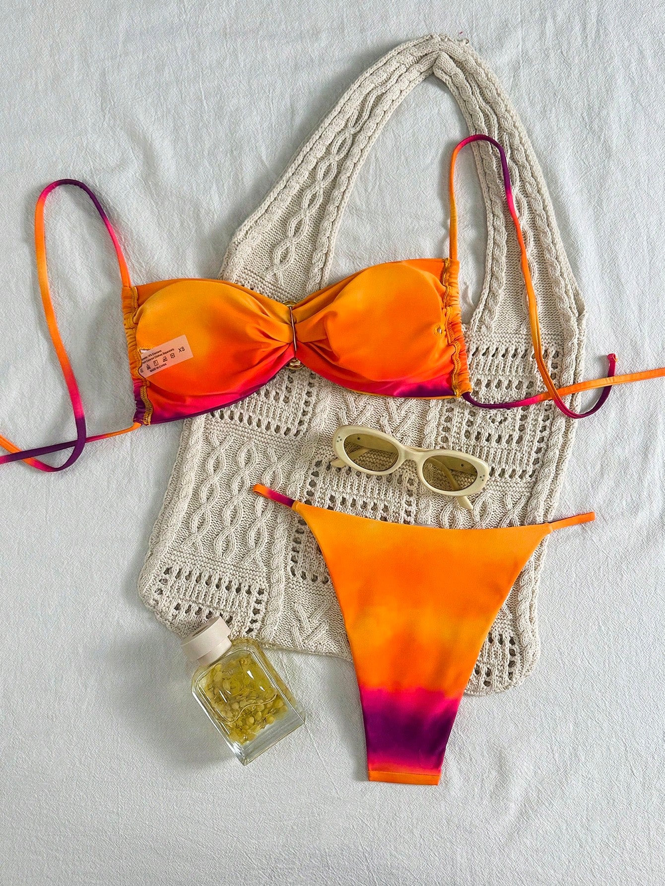 19911 1a-082 Conjunto de Bikini Sexy con Estampado Degradado 2Pzs