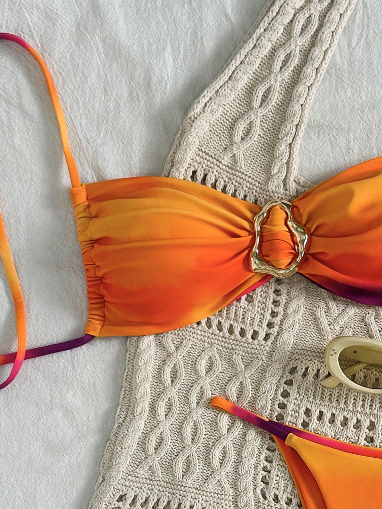 19911 1a-082 Conjunto de Bikini Sexy con Estampado Degradado 2Pzs