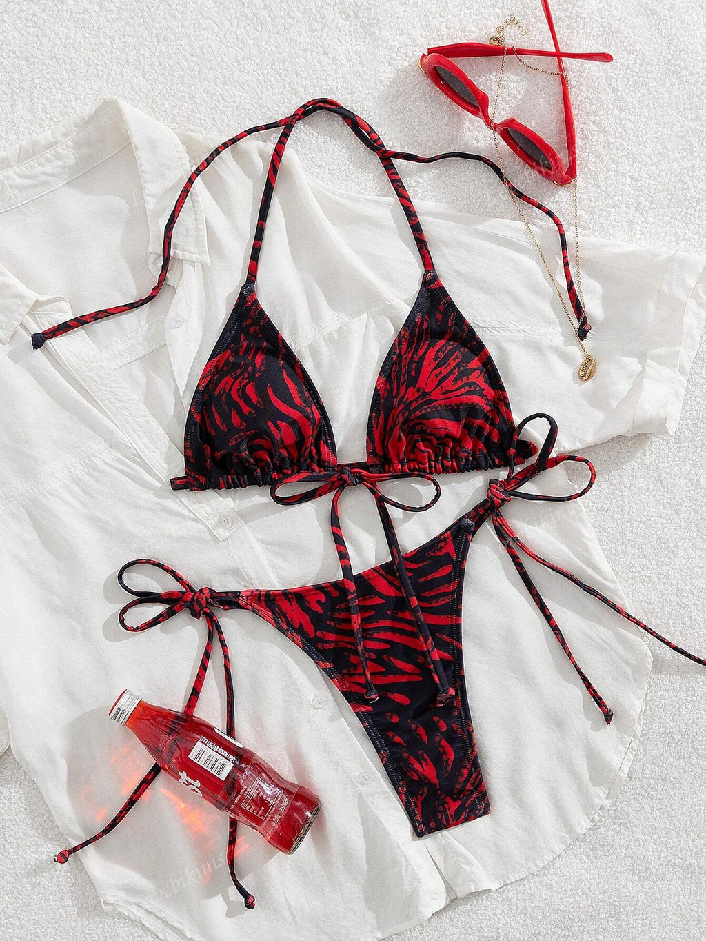 19520 1a-027 Bikini Triangular Bicolor 2 Pzas
