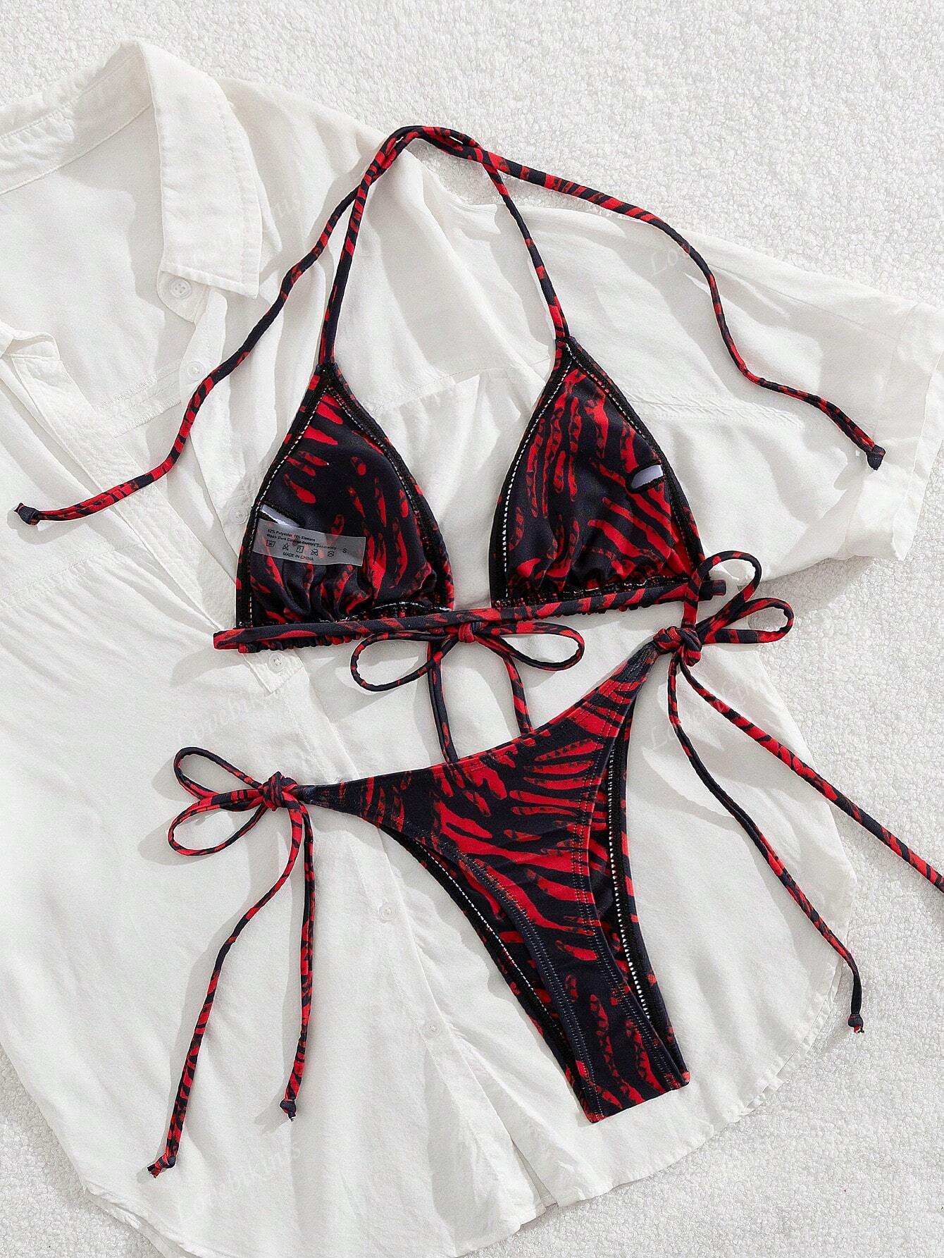 19520 1a-027 Bikini Triangular Bicolor 2 Pzas