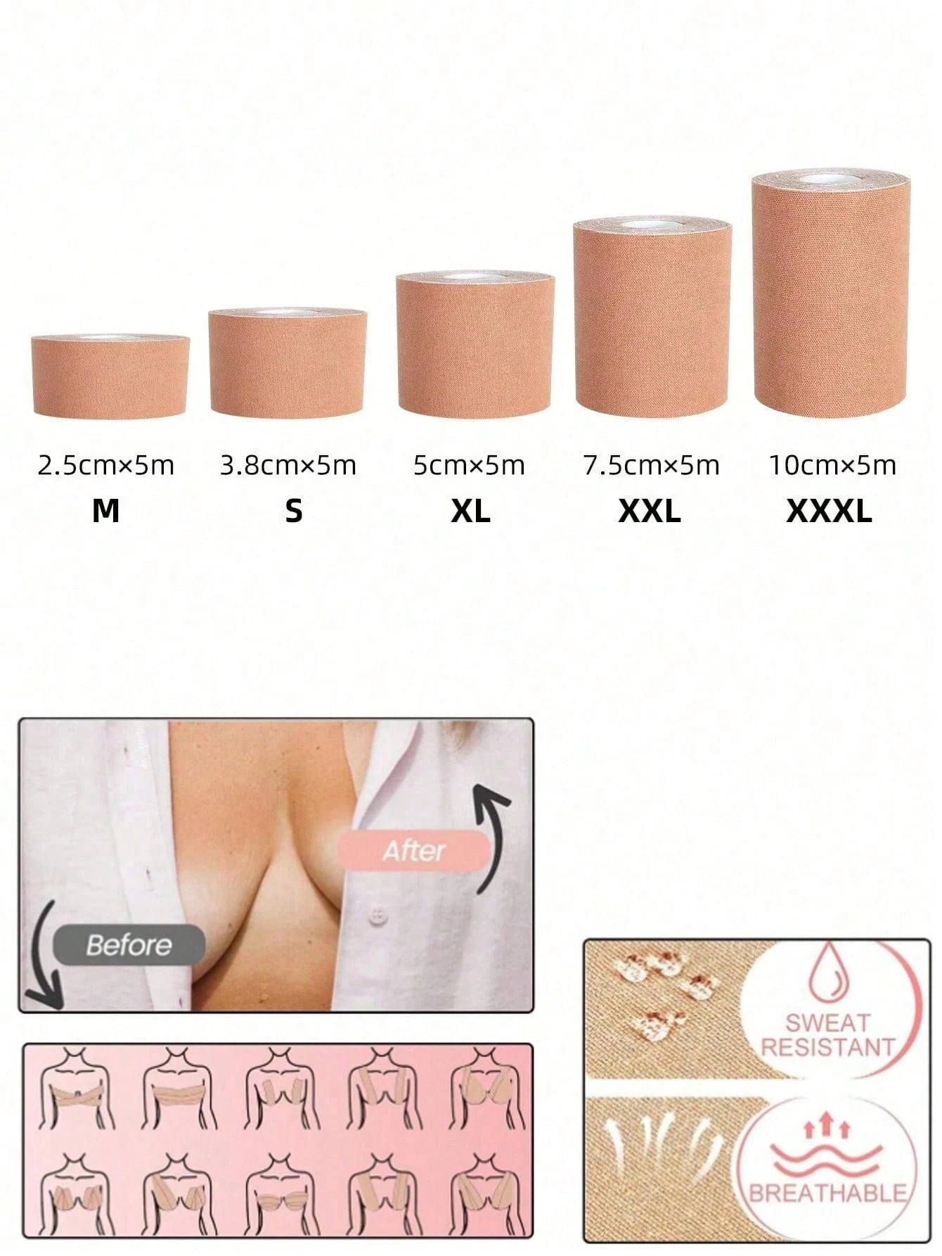 19942 1a-009 Cinta adhesiva desechable para levantar el sostén