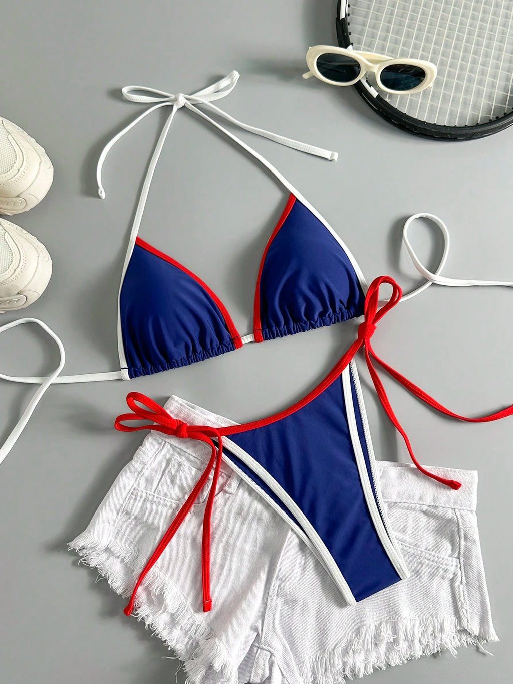 19952 1a-009 Traje de baño tipo tankini con empalme 2Pzs