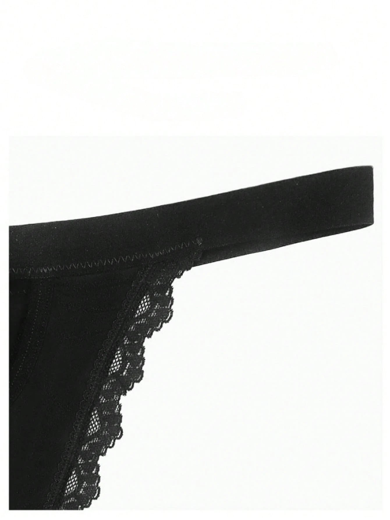 19943 1a-018 Calzones tipo tanga con estampado personalizado de letra de cristal