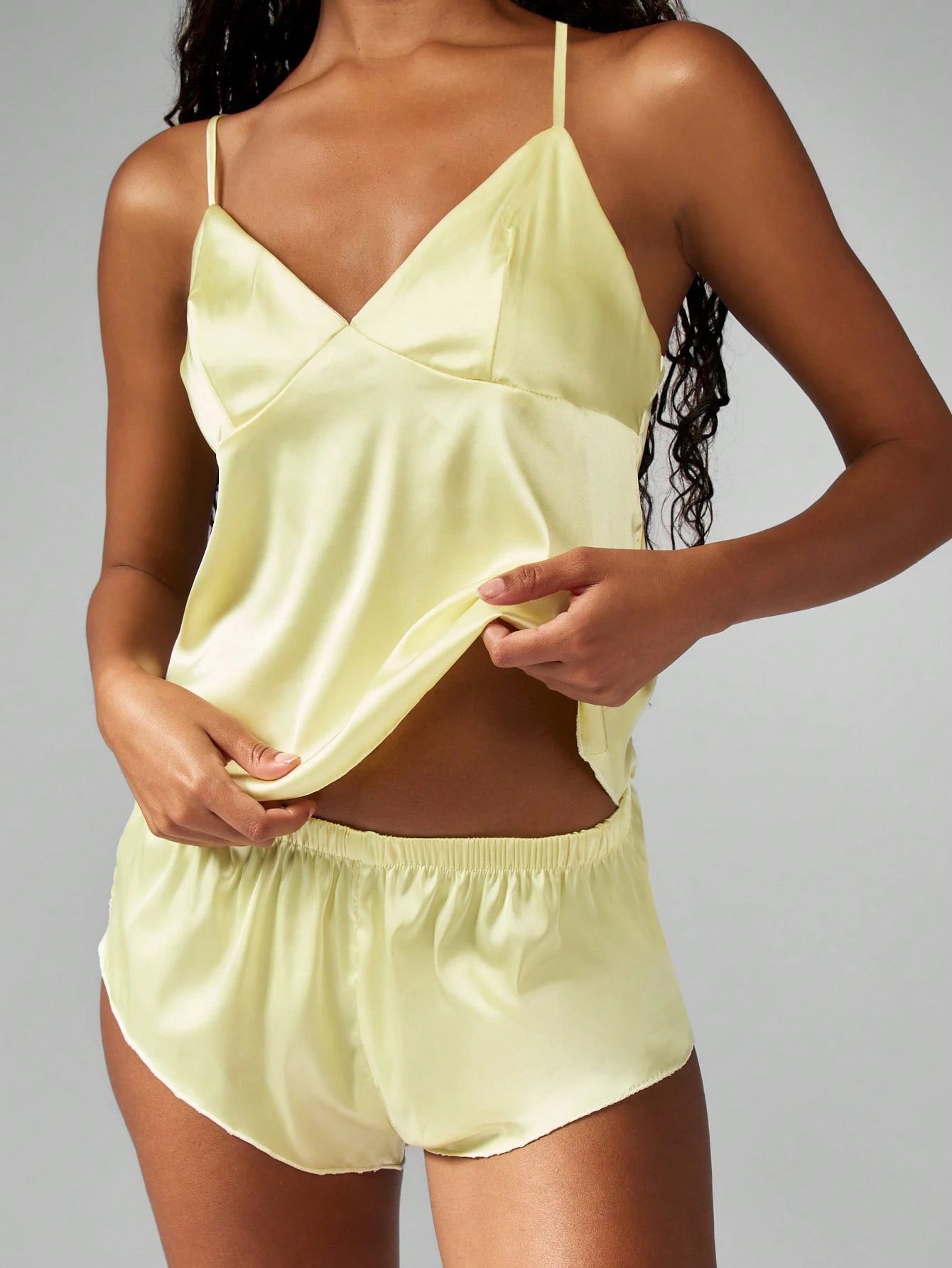 19734 1a-023 Pijama de satén suave 2 Pzas