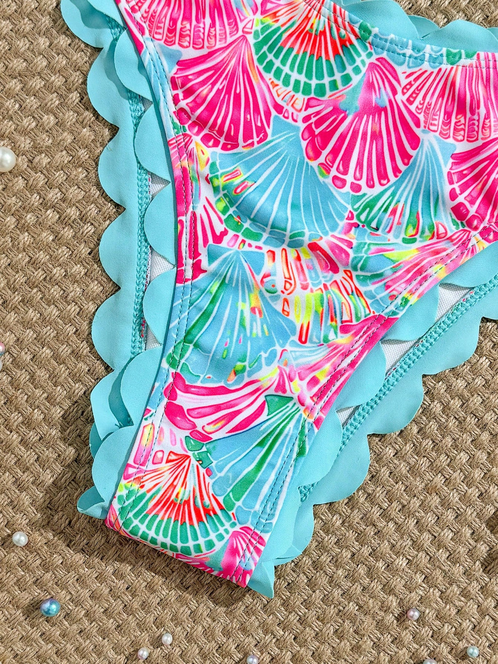 19954 1a-009 Traje de baño inferior casual para mujer con estampado aleatorio