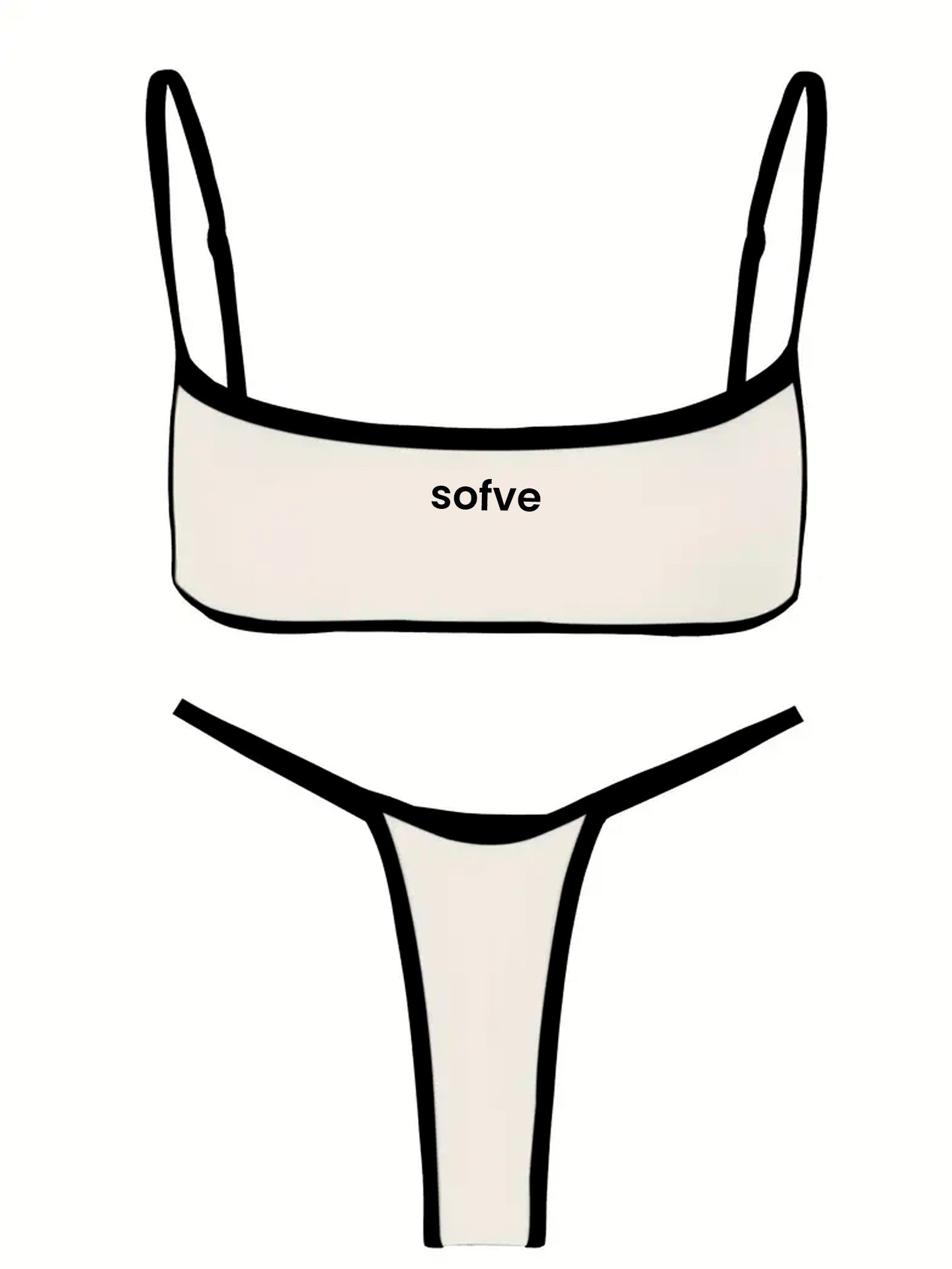 19879 1a-113 Conjunto de bikini con tirantes finos 2Pzs