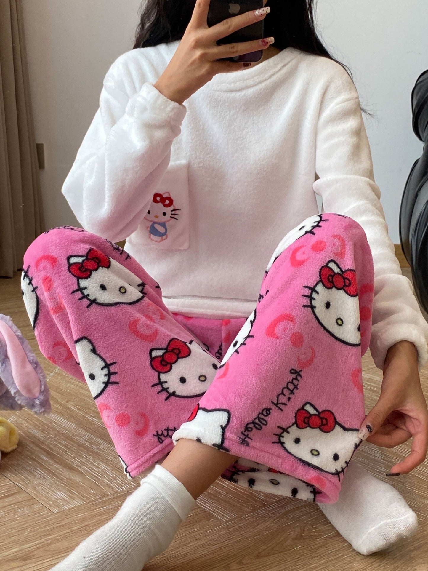 18313 1a-149 Pantalones de pijama de franela Hello Kitty 1 Pza