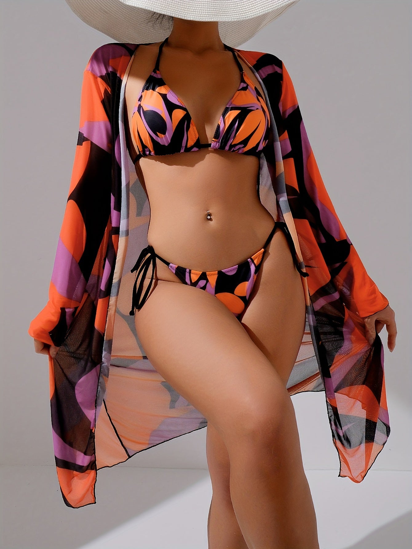 19666 1a-106 Conjunto Bikini Multicolor 3 Pzas