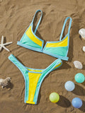 19865 1a-030 Bikini de playa estilo europeo y americano 2Pzs
