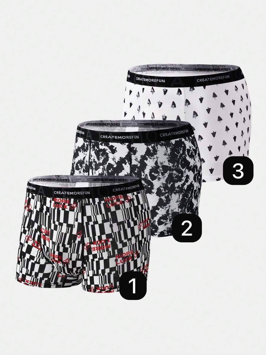 13884 1a-072 Bóxer 1 PIEZA Cortos Para Hombre Impresos
