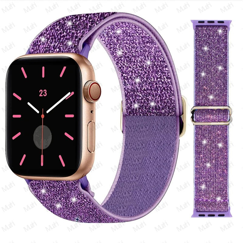 9795 2t-005 Correa una pieza de nailon elástica brillante para Apple Watch