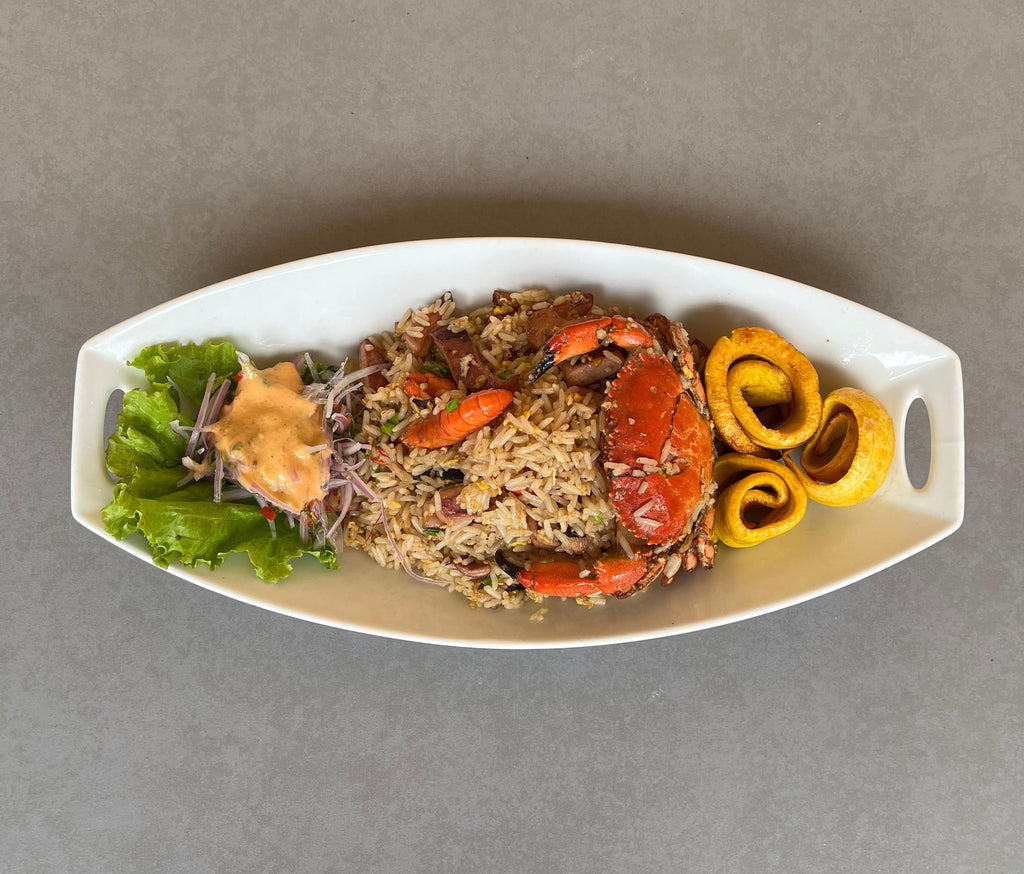Arroz chaufa con mariscos