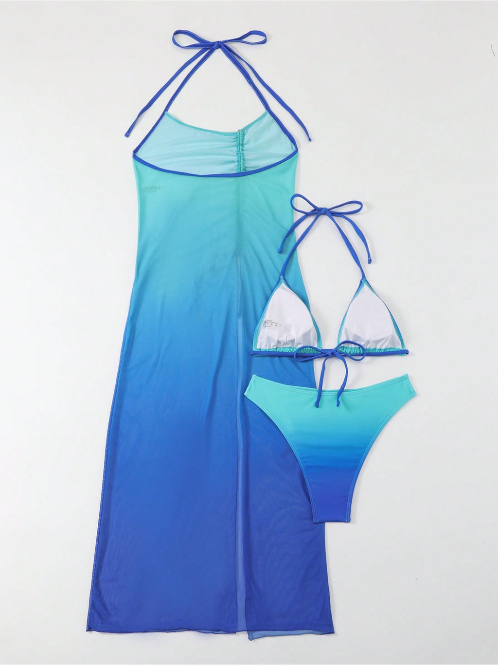 19558 1a-117 Conjunto de Bikini Triangular 3 Pzas