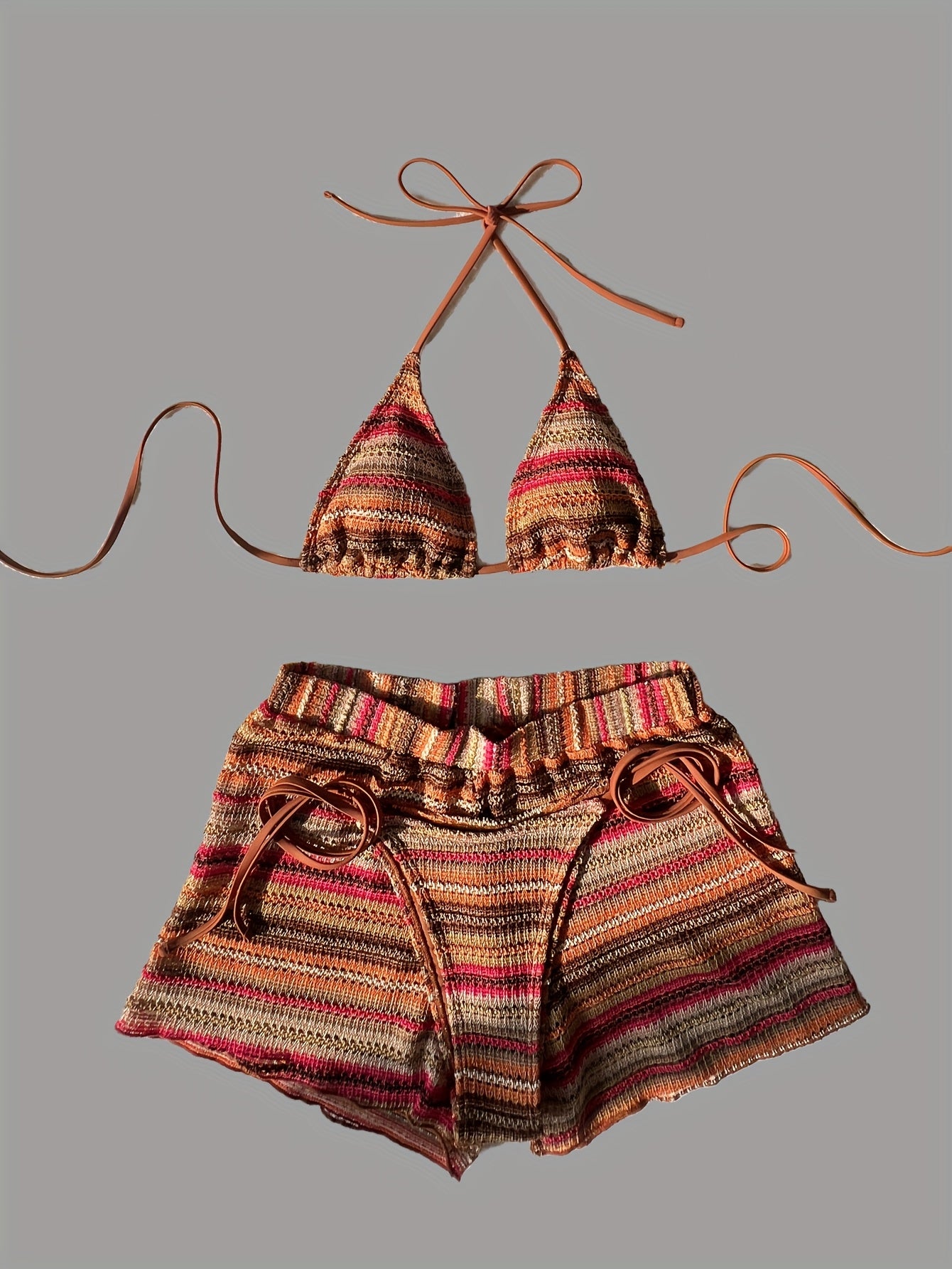 19593 1a-110 Conjunto Bikini Feria 3 Pzas