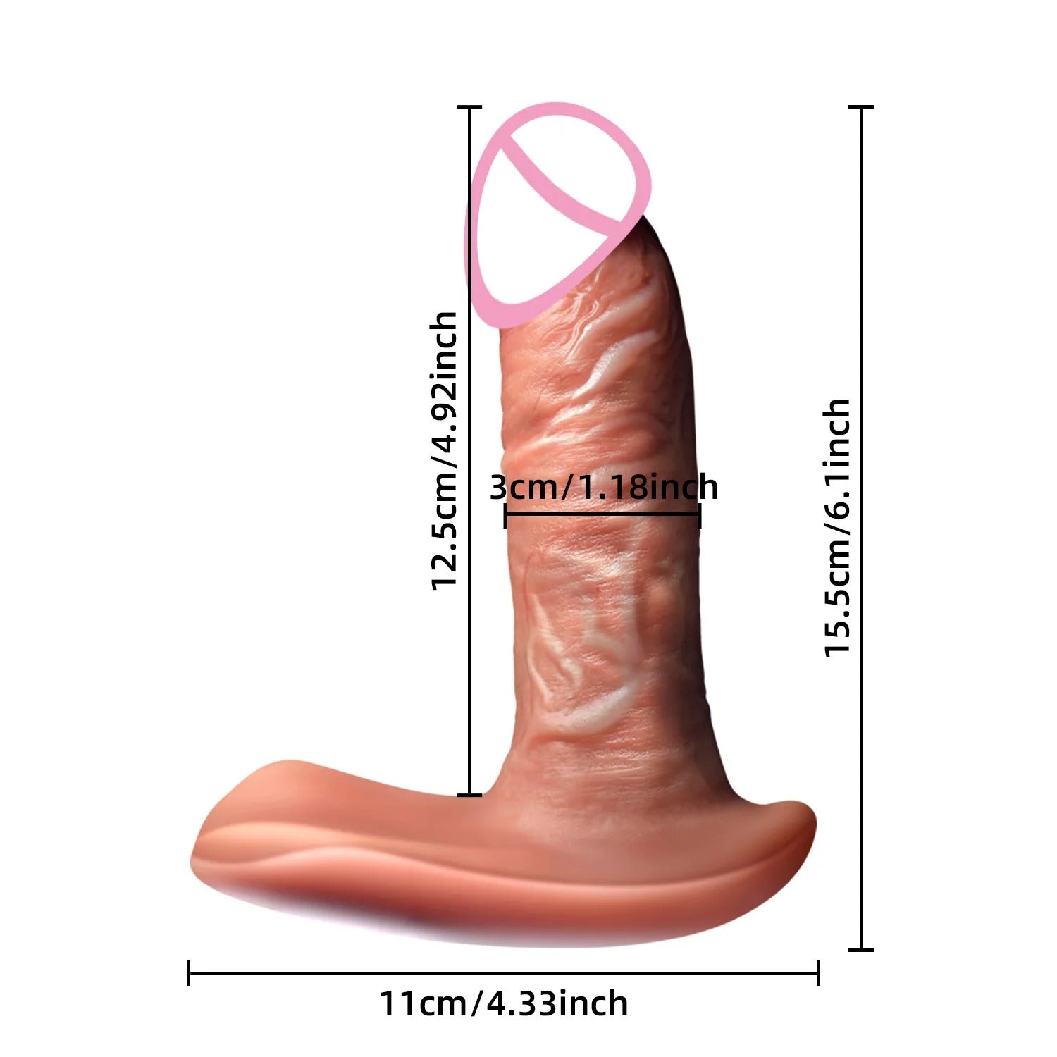 16500 1c-002 Consolador vibrador realista 1 Pza