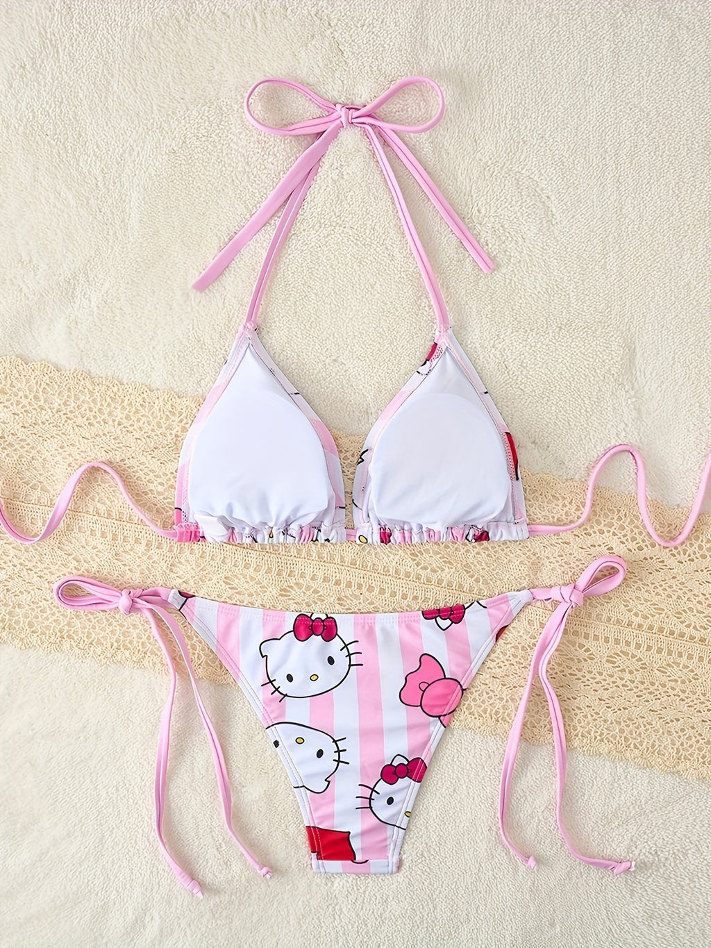19217 1a-013 Conjunto de Bikini Hello Kitty 2 Pzas
