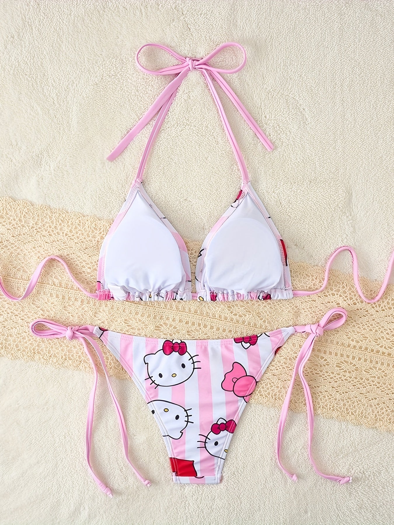 19217 1a-013 Conjunto de Bikini Hello Kitty 2 Pzas