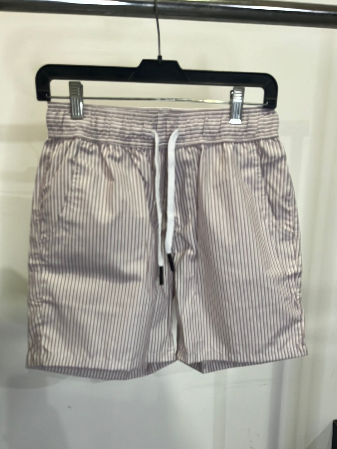8659 1t-012 Short Tela Lineas Marrones