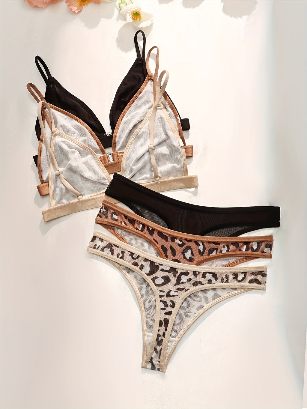 19671 ID-265 Lencería Estampado 3 Pares