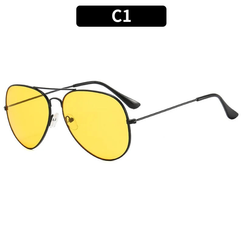 8779 1l-384 Gafas de sol de aviación de doble puente para hombre y mujer