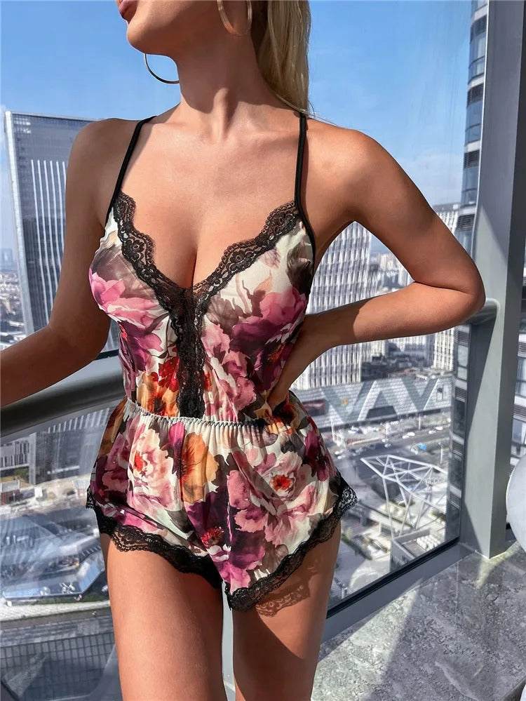 13439 1a-029 Body Sexy Floral para Mujer pijama suave