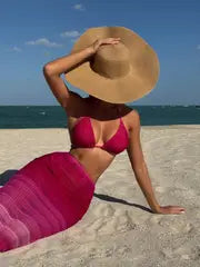 19878 1a-113 Bikini con Cuello de Halter de Encaje 3 Pzs