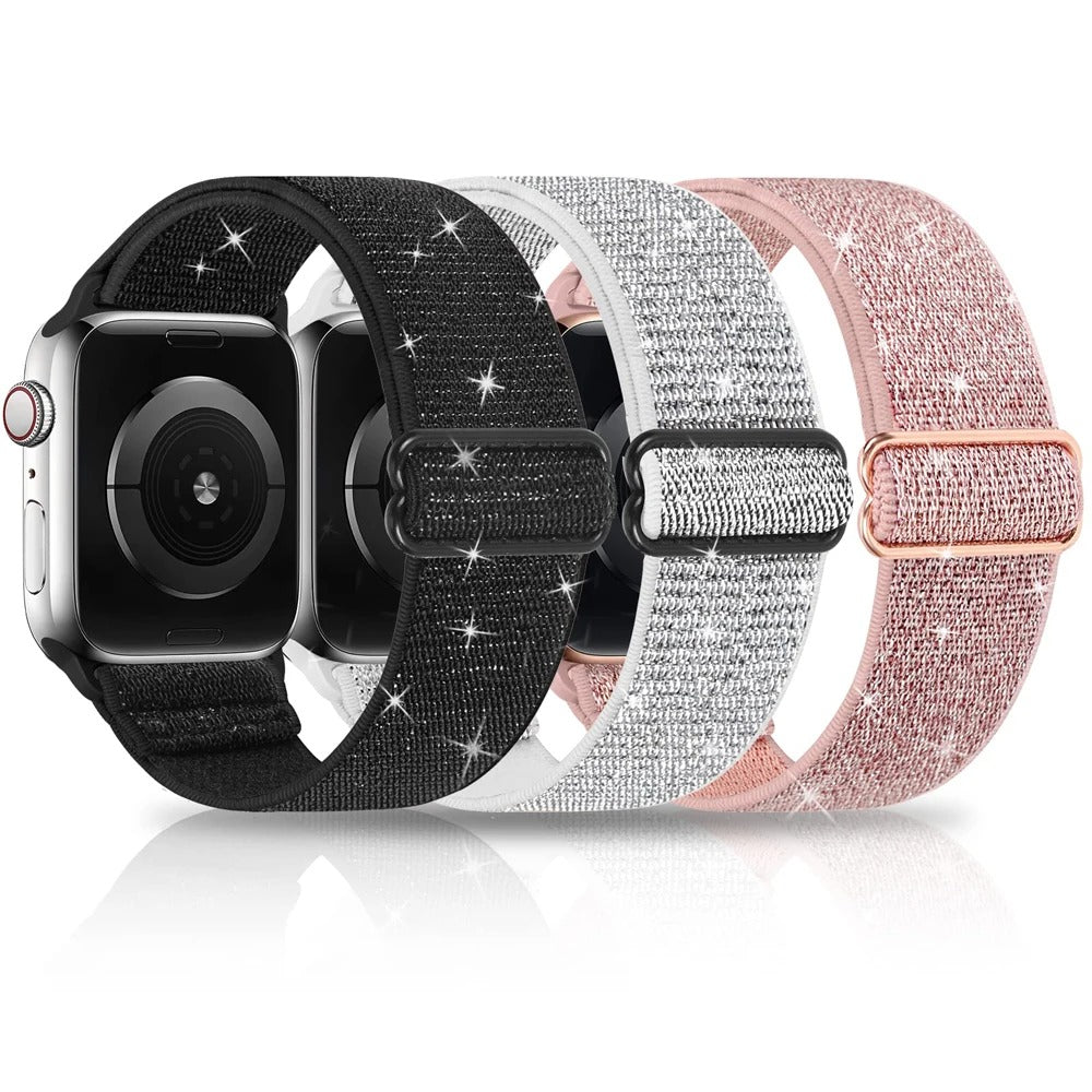 9795 2t-005 Correa una pieza de nailon elástica brillante para Apple Watch