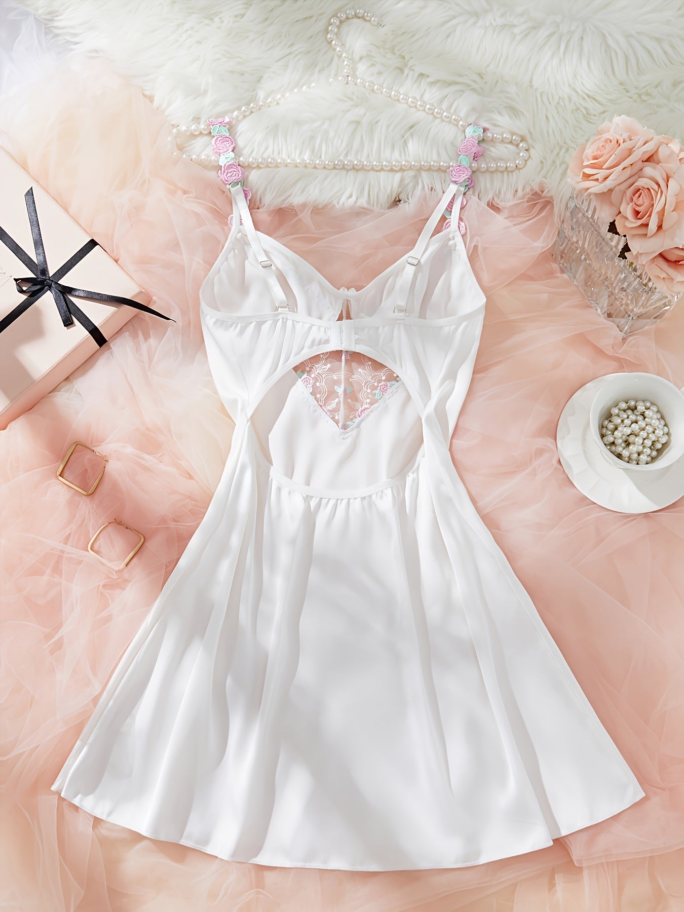 19603 1a-110 Vestido Encaje Floral 1 Pza