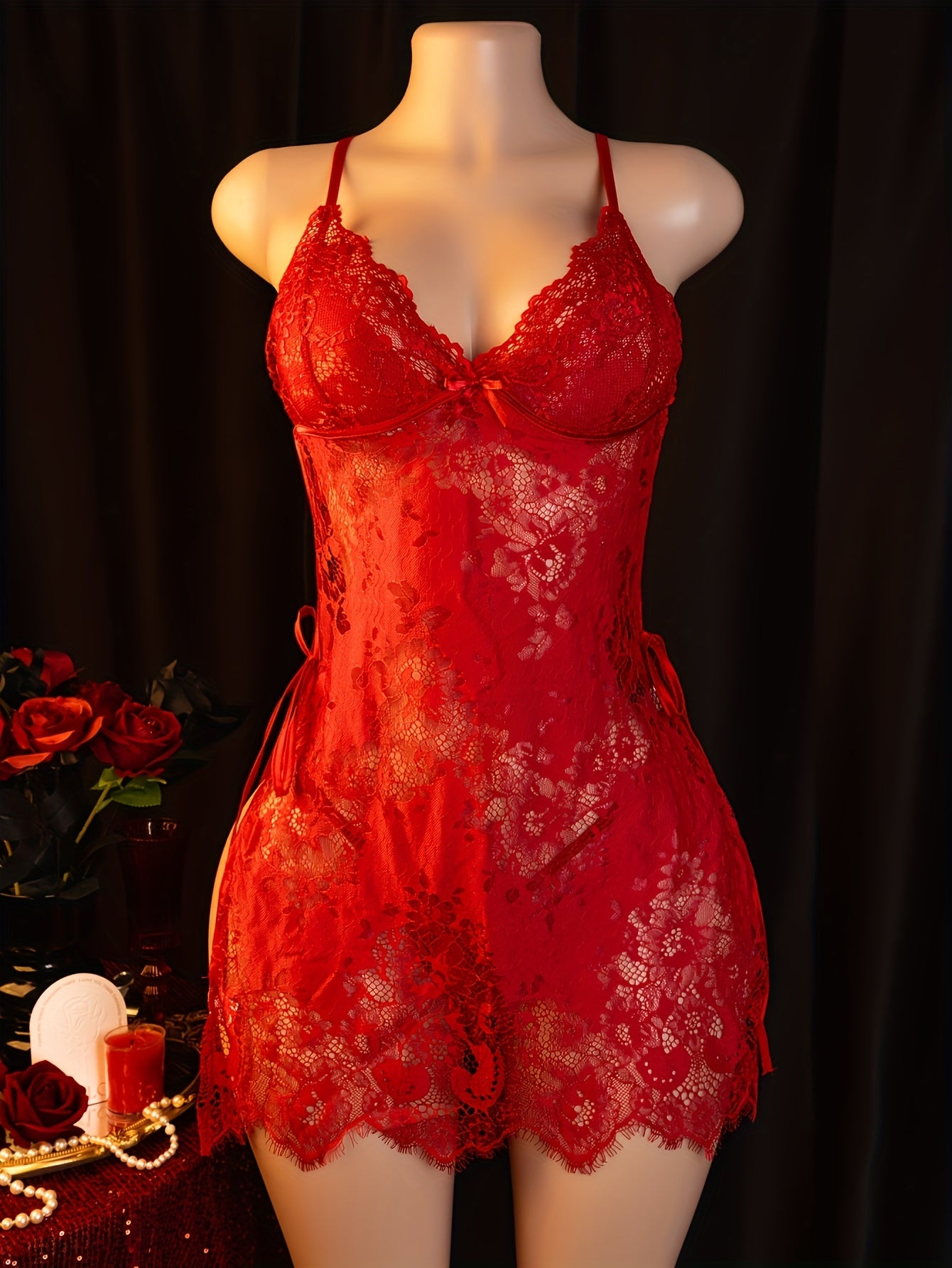 19461 ID-265 Conjunto de Lencería Sexy 3 Pzas