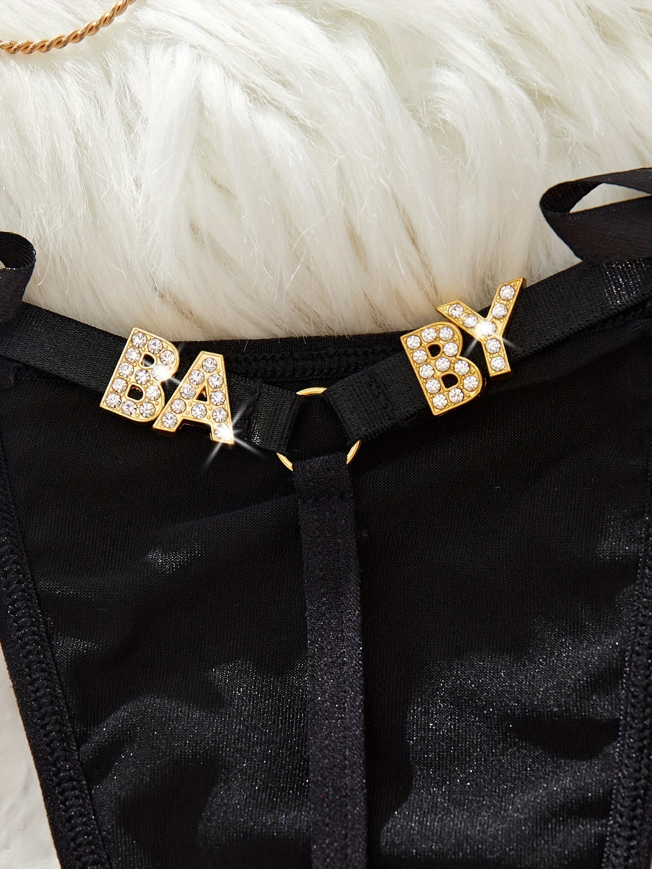 19460 1a-038 Tanga Sexy con Lazo de Pedrería 1 Pza