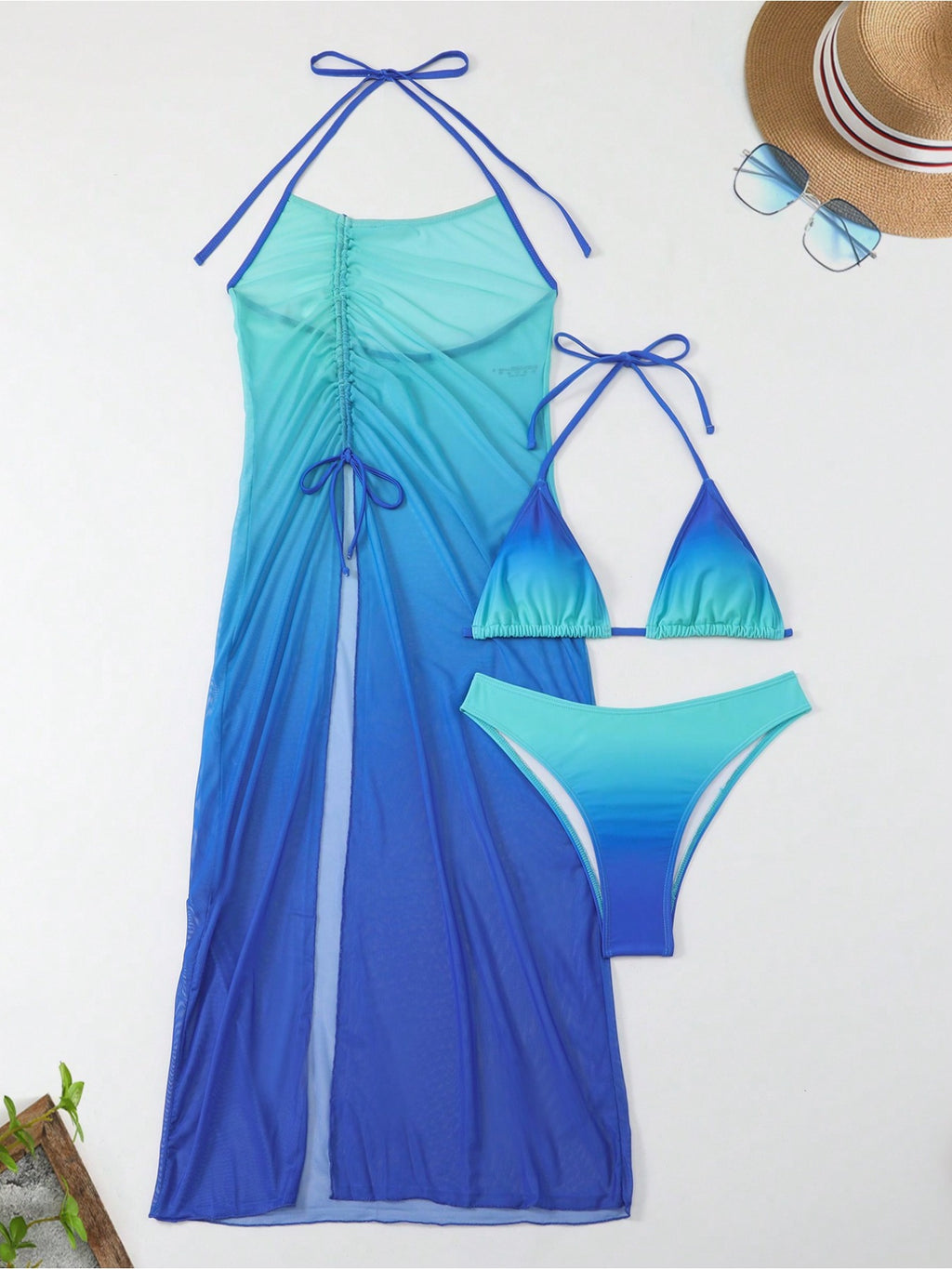 19558 1a-117 Conjunto de Bikini Triangular 3 Pzas