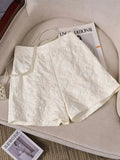 19868 1t-007 Shorts elegantes para mujer con estampado floral
