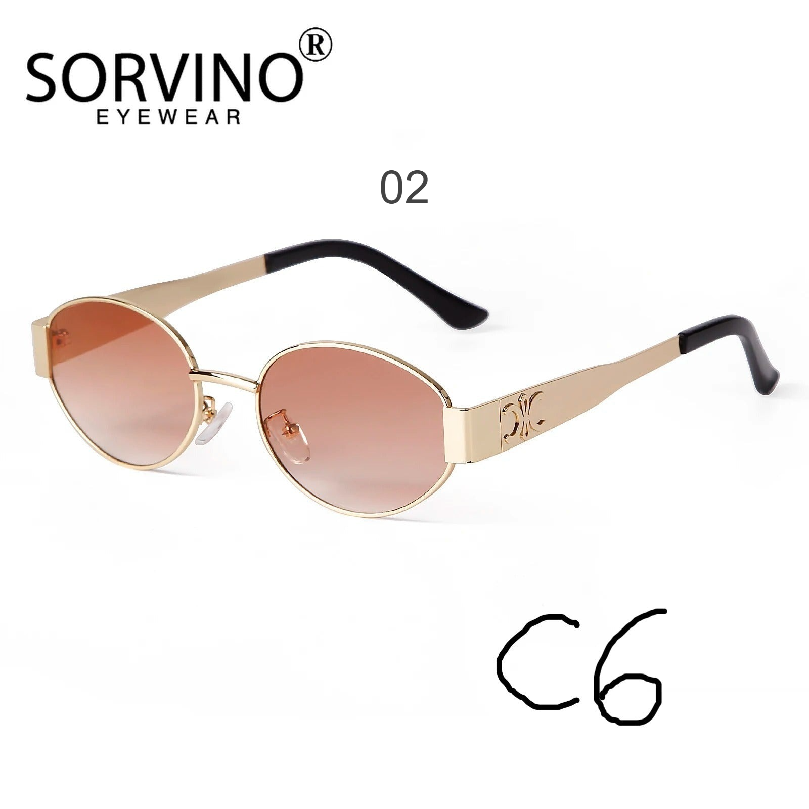 13624 1l-392 Gafas de sol ovaladas 1 Pza