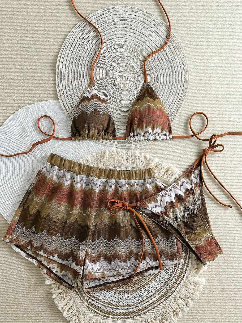 19503 1a-054 Conjunto Bikini Feria 3 Pzas