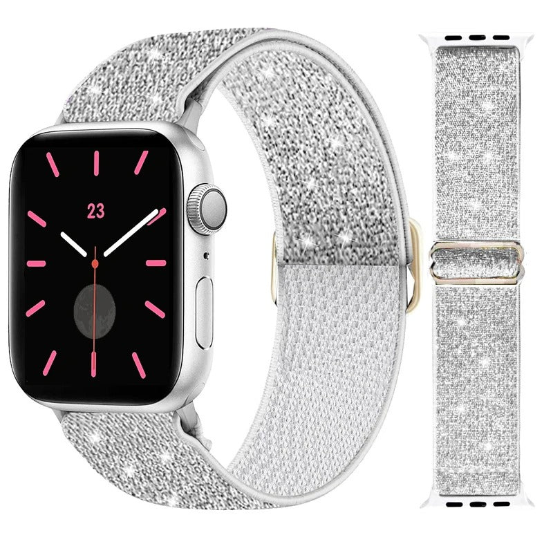 9795 2t-005 Correa una pieza de nailon elástica brillante para Apple Watch