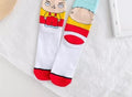 11376 1a-114 Calcetines con estampado de dibujos animados para hombre y mujer
