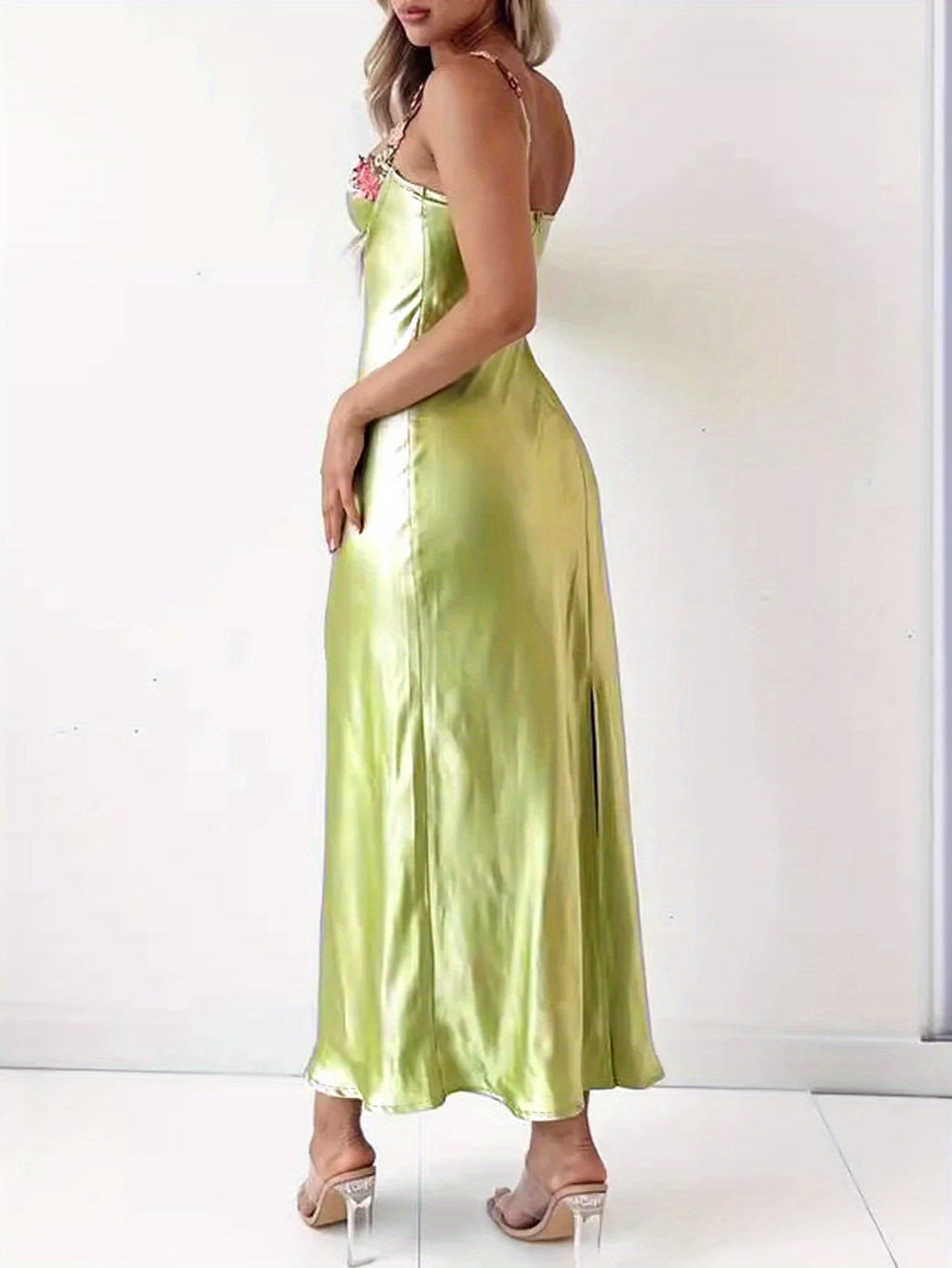 19465 1a-027 Vestido Sin Tirantes con Flores 1 Pza
