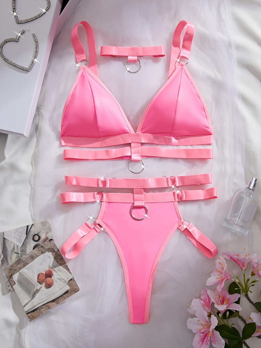 19649 ID-265 Conjunto de lencería sexy 3 Pzas