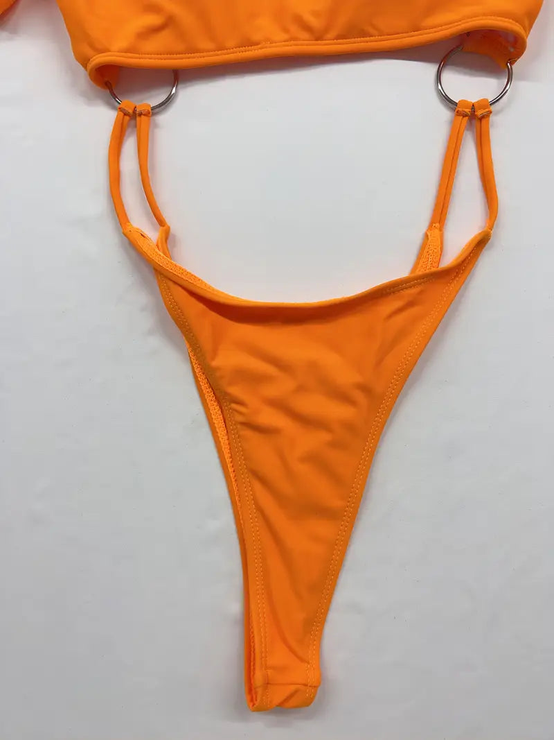 19863 1a-113 Traje de Baño de Una Pieza con Corte en Ombligo