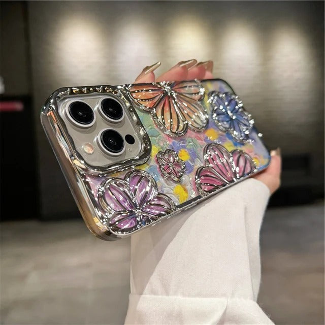14178 2t-014 Funda chapada de lujo con flores 1 Pza
