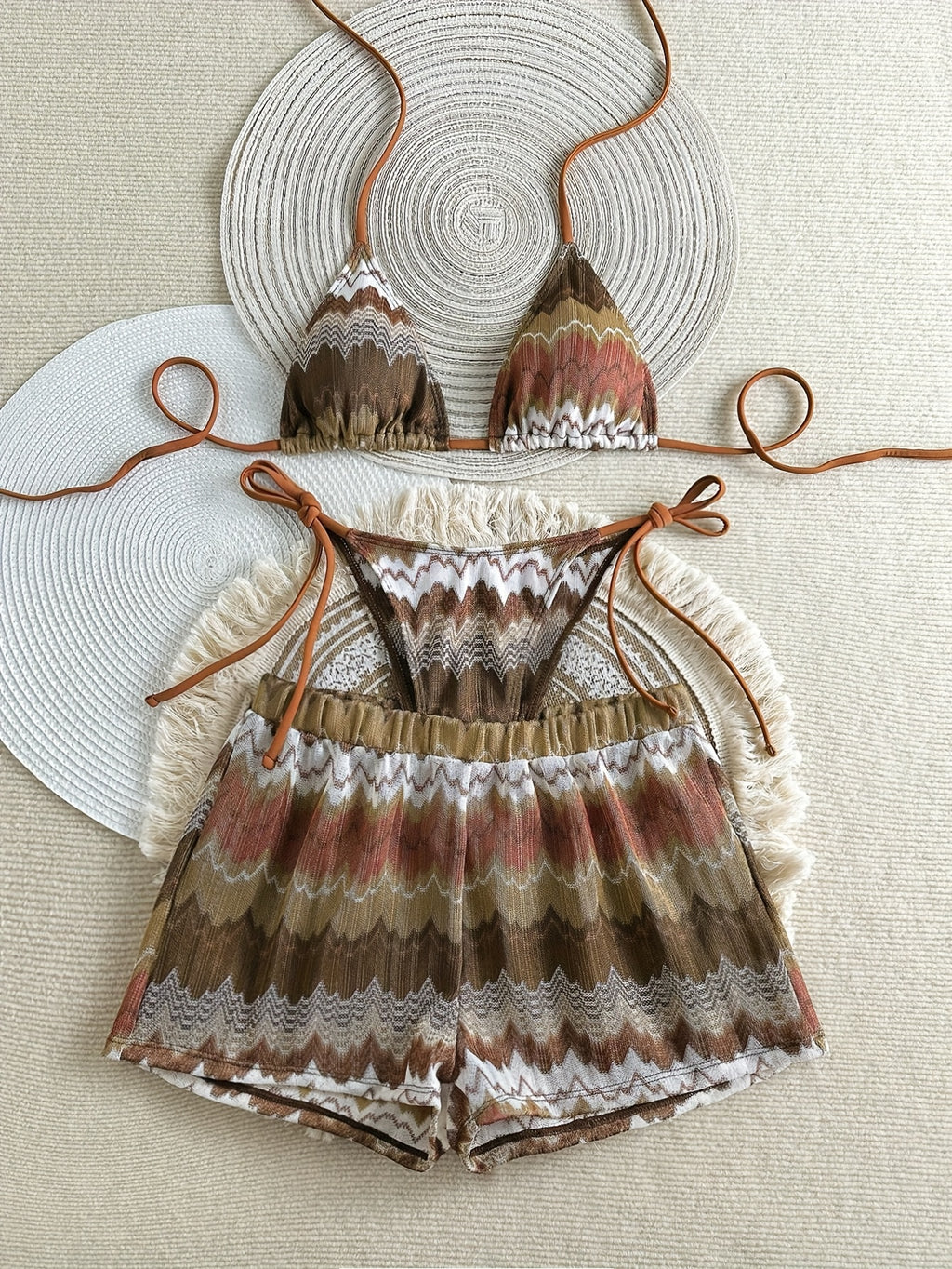 19503 1a-054 Conjunto Bikini Feria 3 Pzas