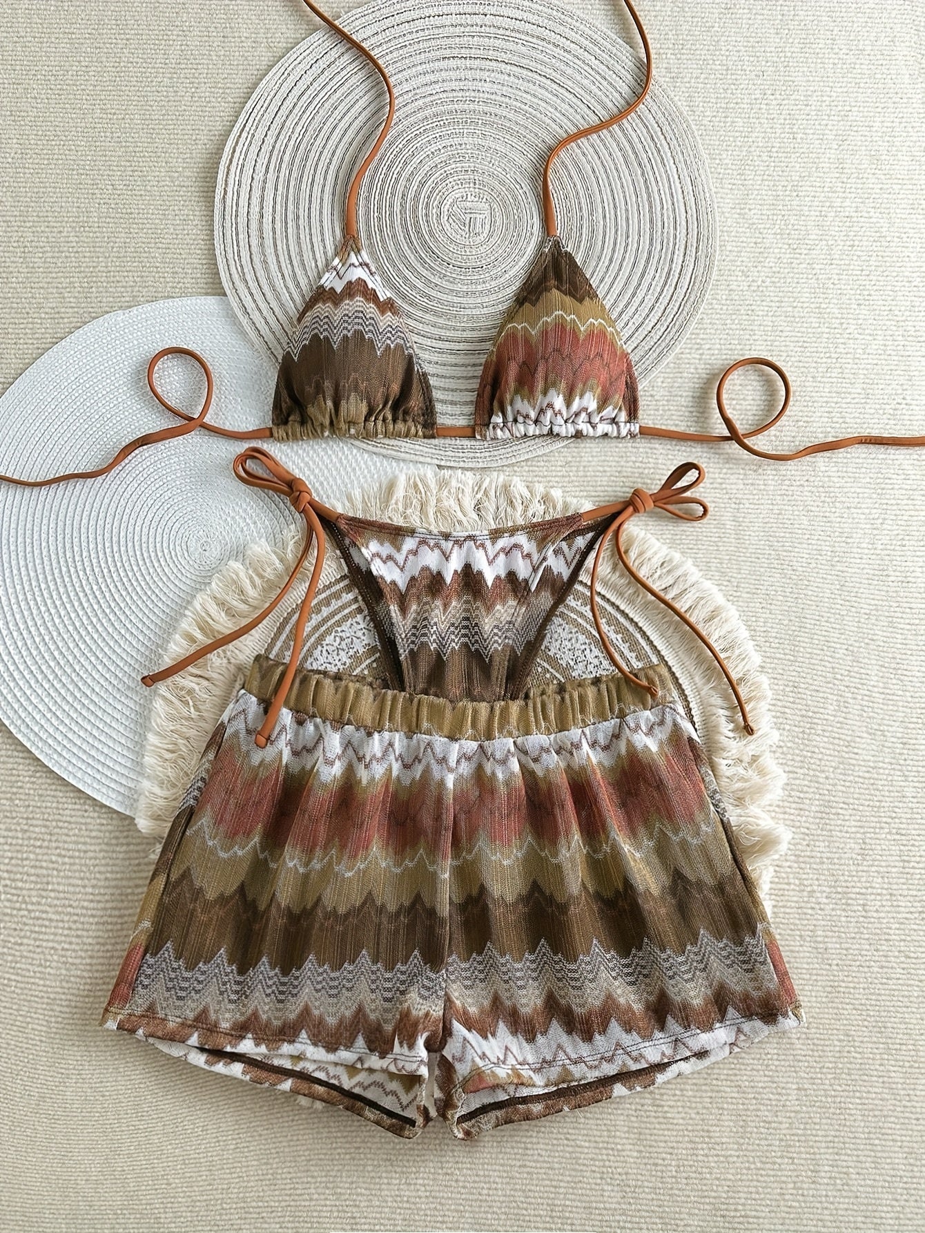 19503 1a-054 Conjunto Bikini Feria 3 Pzas